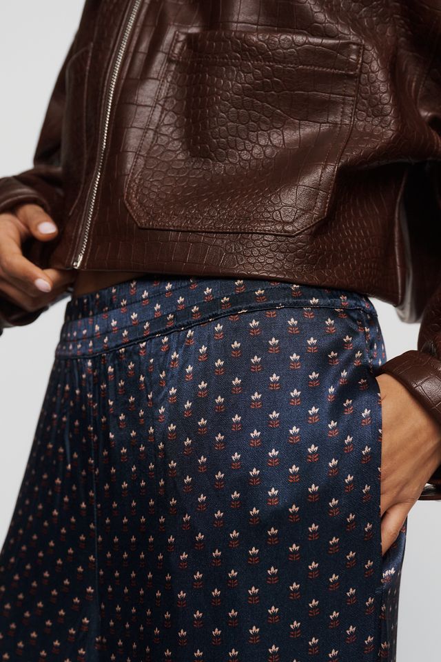By Anthropologie Silken Fringed Pull On Pants #2
