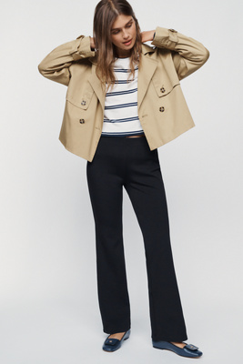 Maeve Knit Baby Bootcut Pants In Animal Print