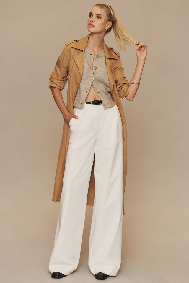 Derek Lam 10 Crosby Juliana Wide-Leg Pleated Trousers | Anthropologie