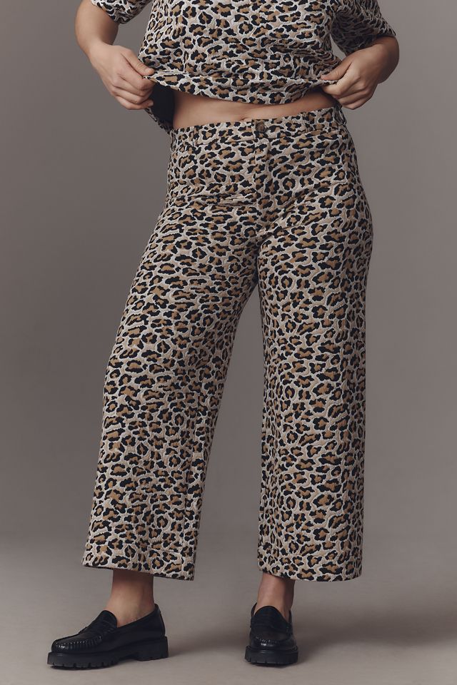 Anthropologie ★ Maeve The Ettie High-Rise Crop Pants The Ettie High-Rise Crop Wide-Leg Pants by Maeve: Knit