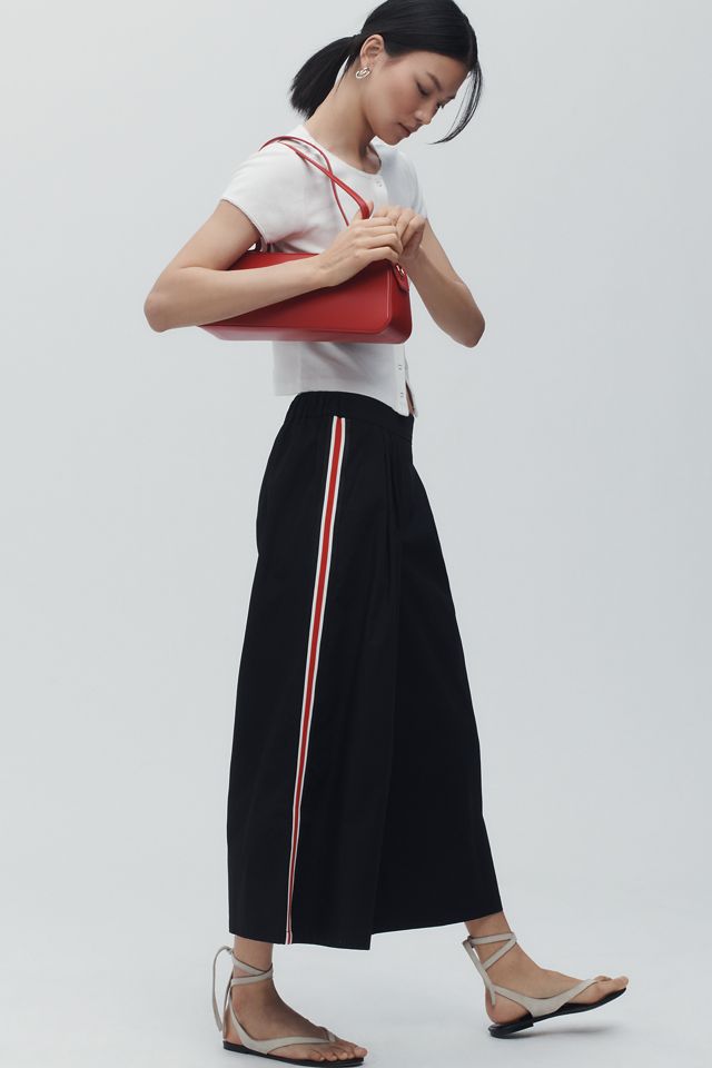 Maeve Pleated Track Culotte Trousers #1
