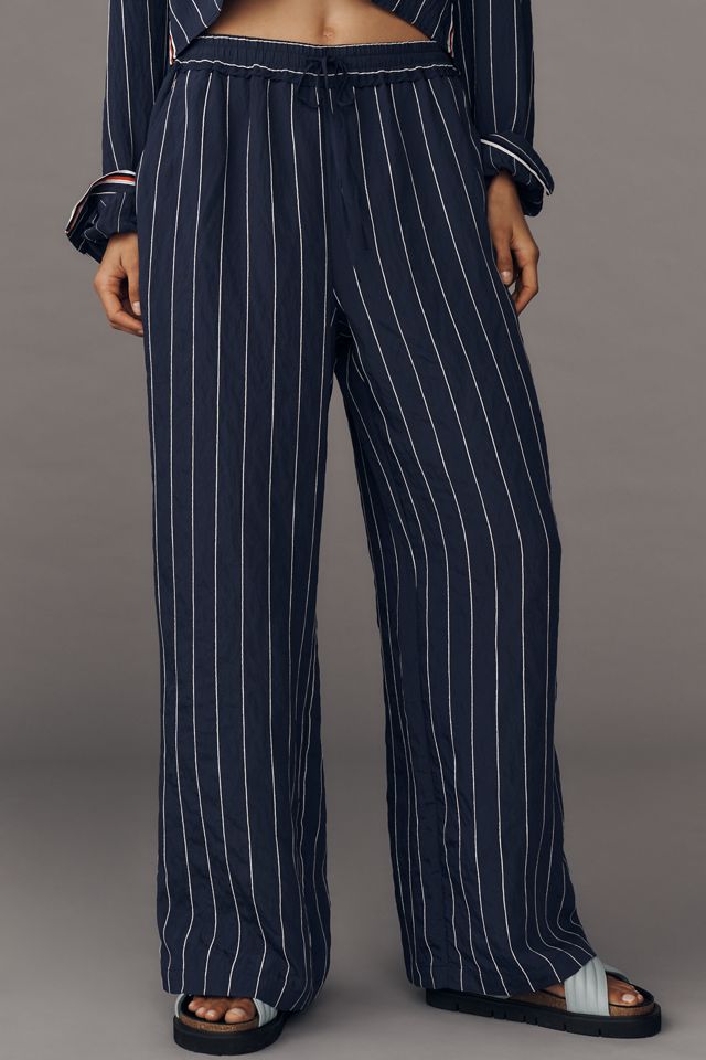 Brooklin Tie-Front Printed Pull-On Pants by Maeve #1