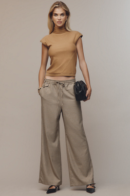 Maeve The Brooklin Tie-front Menswear Pull-on Pants By  In Multi