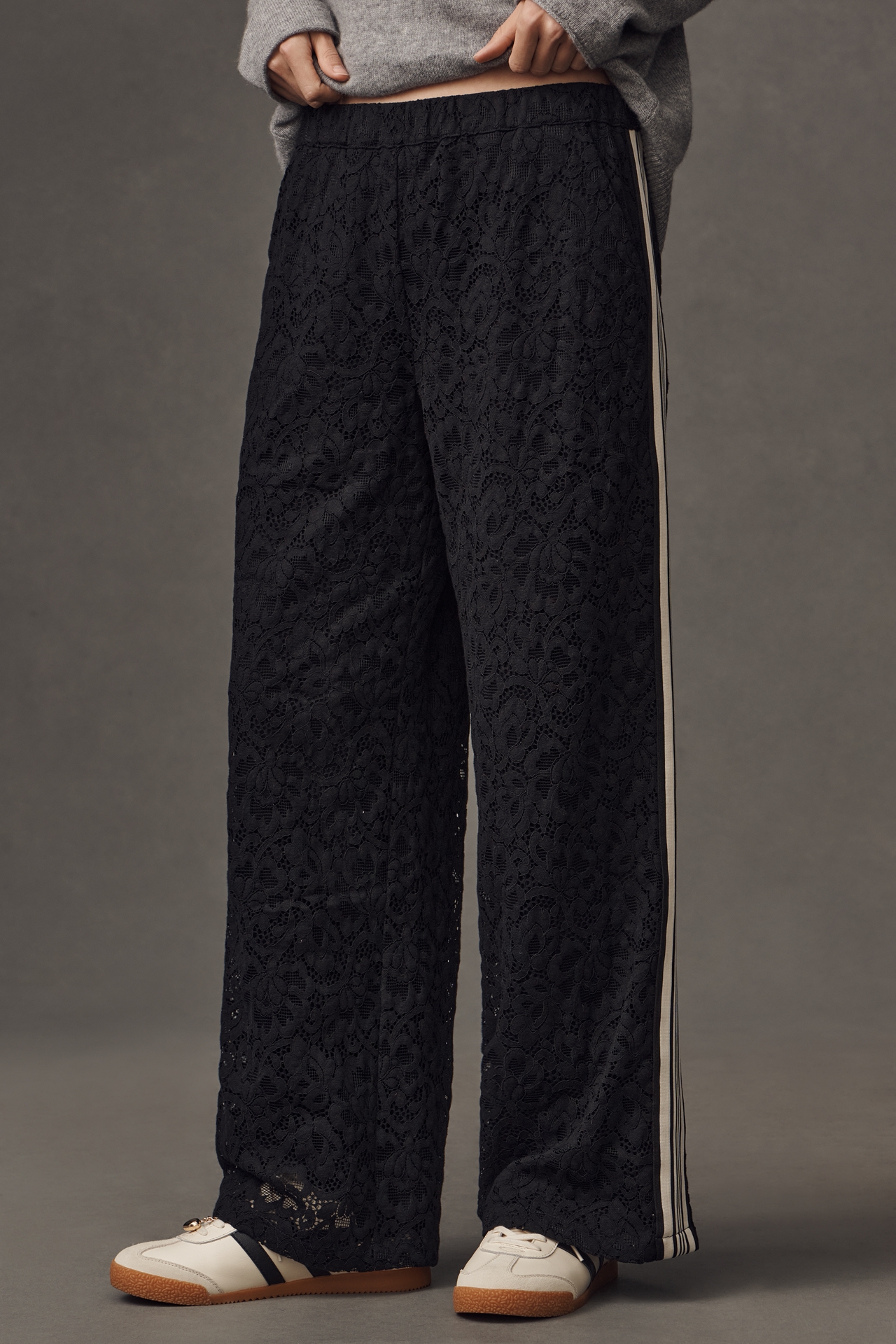 The Brooklin Lace Pull-On Track Pants by Maeve