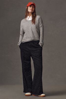 The Brooklin Lace Pull-On Track Pants by Maeve