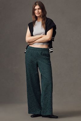 The Brooklin Lace Pull-On Track Pants by Maeve