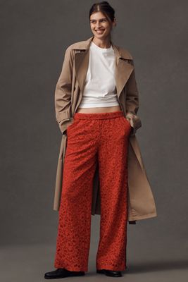 The Brooklin Lace Pull-On Track Pants by Maeve