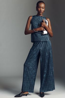 Maeve Textured Knit Pull-On Pants