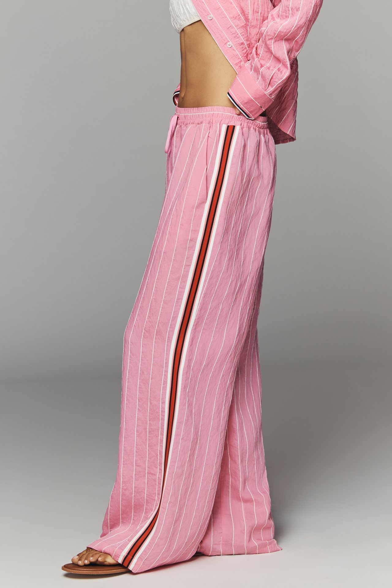 Brooklin Tie-Front Printed Pull-On Pants by Maeve