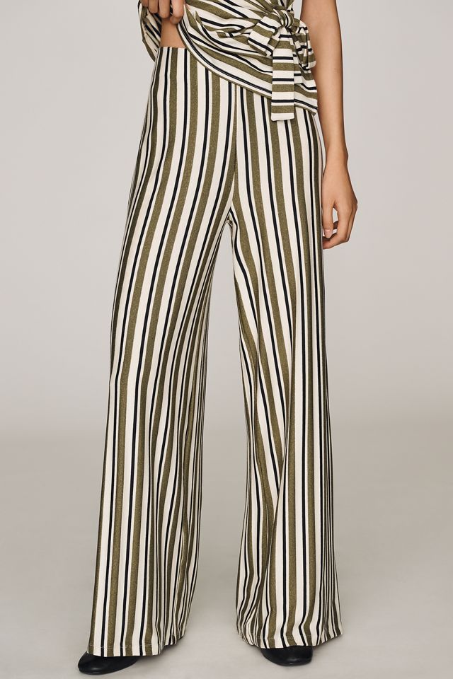 Maeve Striped Wide-Leg Pants #1