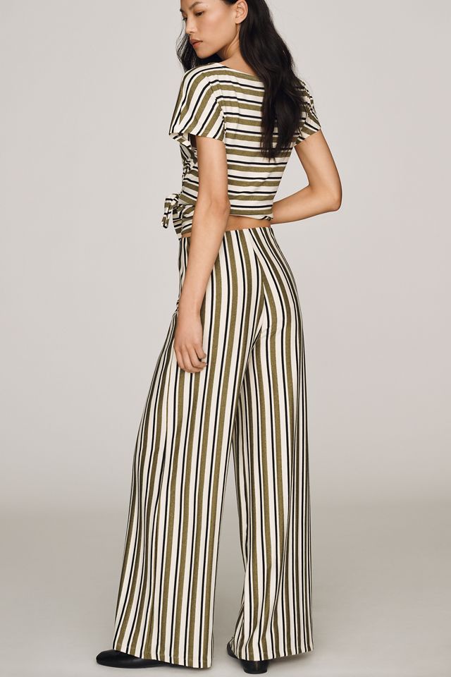 Maeve Striped Wide-Leg Pants #2