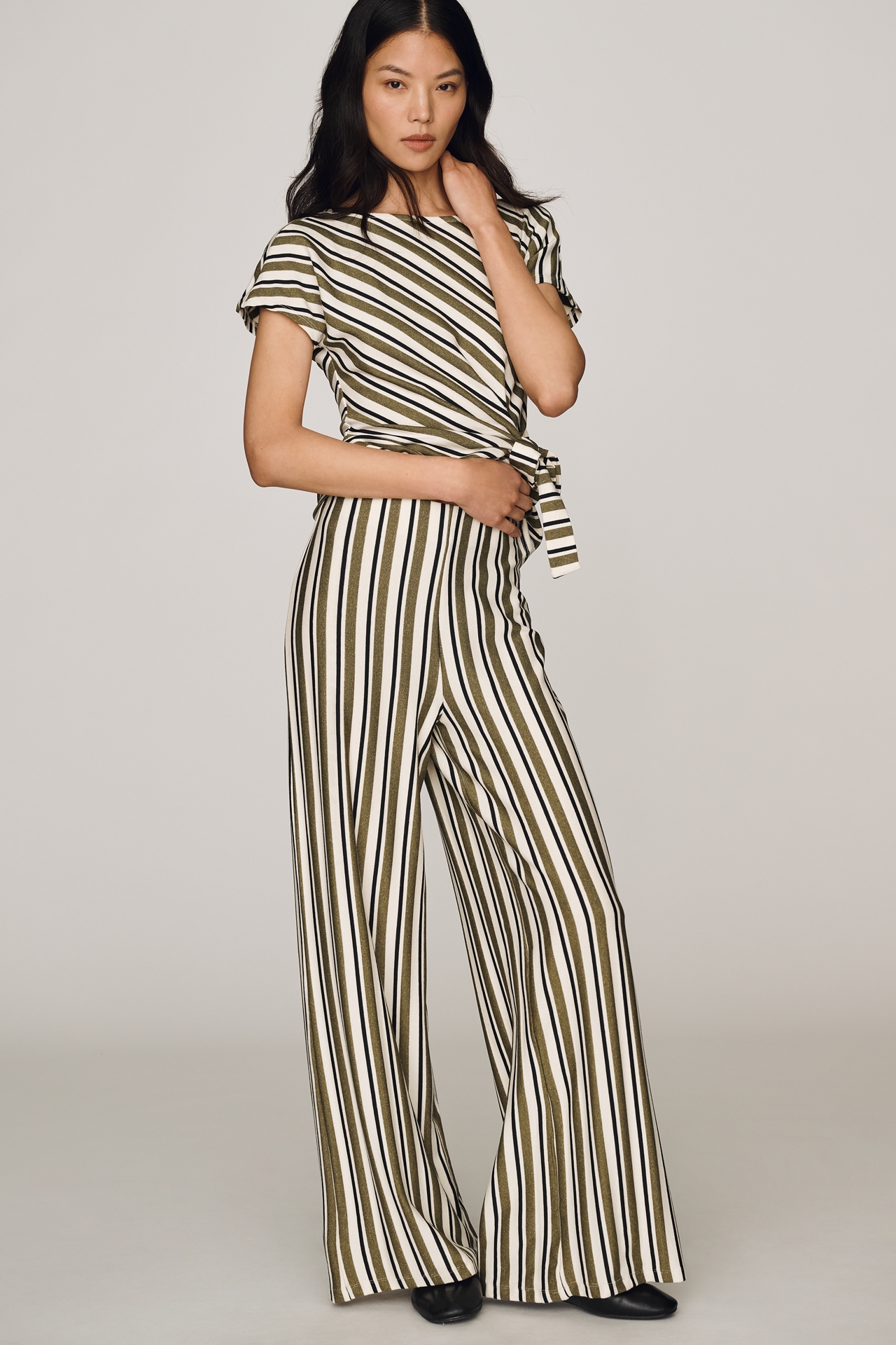 Maeve Striped Wide-Leg Pants