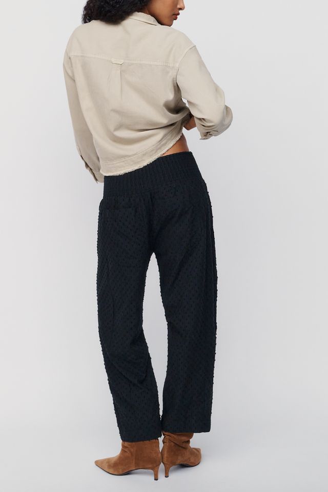Pilcro Reese 100% Cotton Smocked Pull On Barrel Pants #3