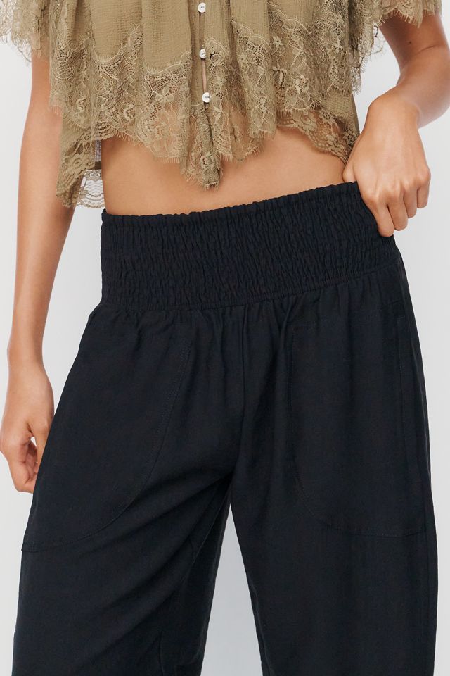 Pilcro Reese Smocked Pull-On Barrel Pants #1