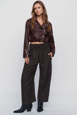 Pilcro Reese Smocked Pull-On Barrel Pants