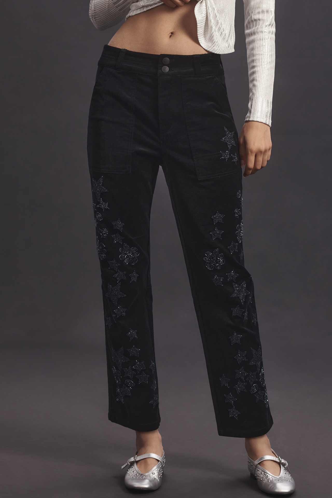 The Wanderer Relaxed-Leg Pants by Pilcro: Decorated Edition