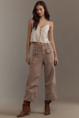 PILCRO CROPPED WIDE-LEG PANTS 