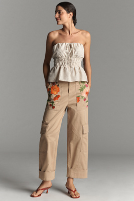Embroidered Cargo Pants