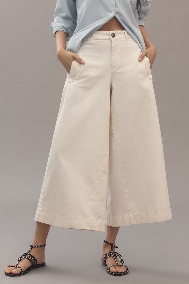 Maeve Ultra-Wide-Leg A-Line Chino Pants #3