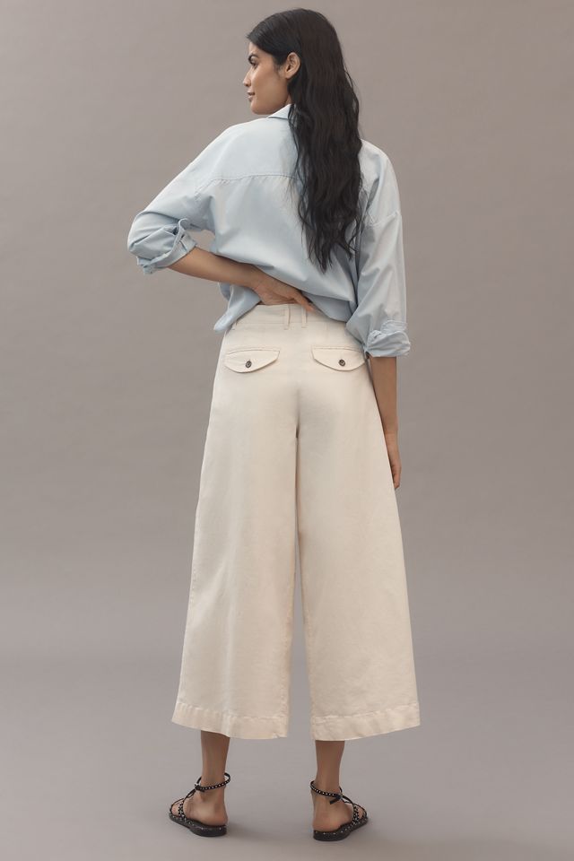 Maeve Ultra-Wide-Leg A-Line Chino Pants #5