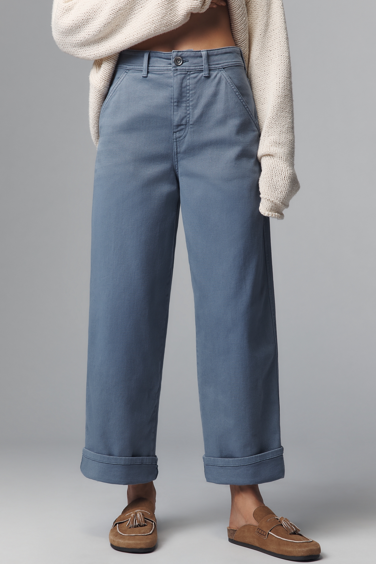 The Mason High-Rise Relaxed Gaucho Ankle Jeans by Pilcro