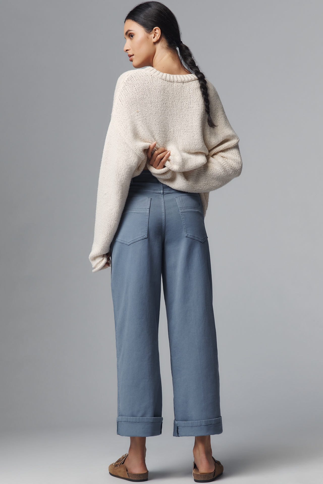 The Mason High-Rise Relaxed Gaucho Ankle Jeans by Pilcro