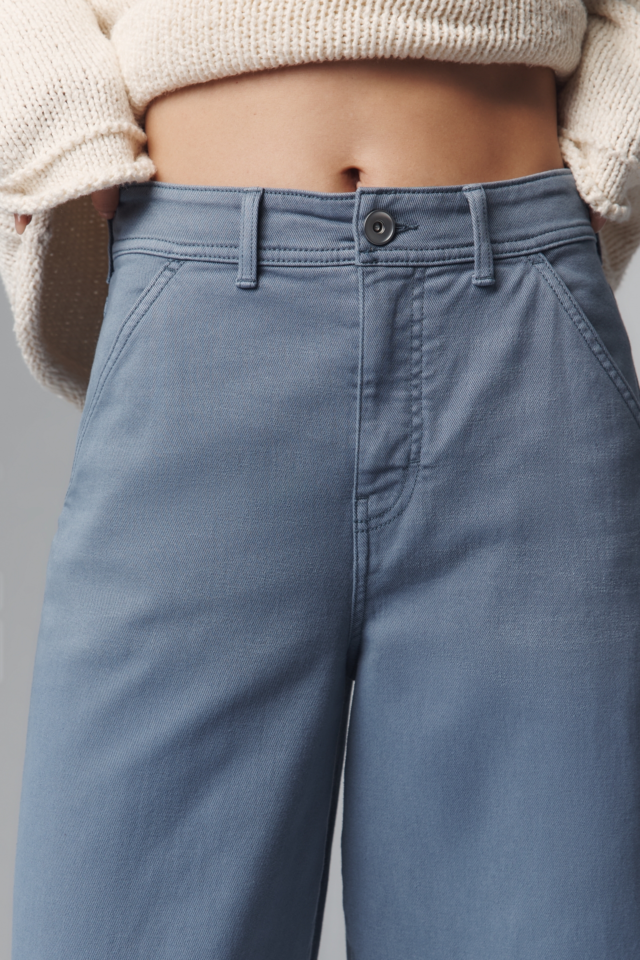 The Mason High-Rise Relaxed Gaucho Ankle Jeans by Pilcro