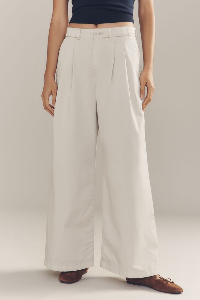By Anthropologie Low-Rise Pleated Wide-Leg Trousers #2