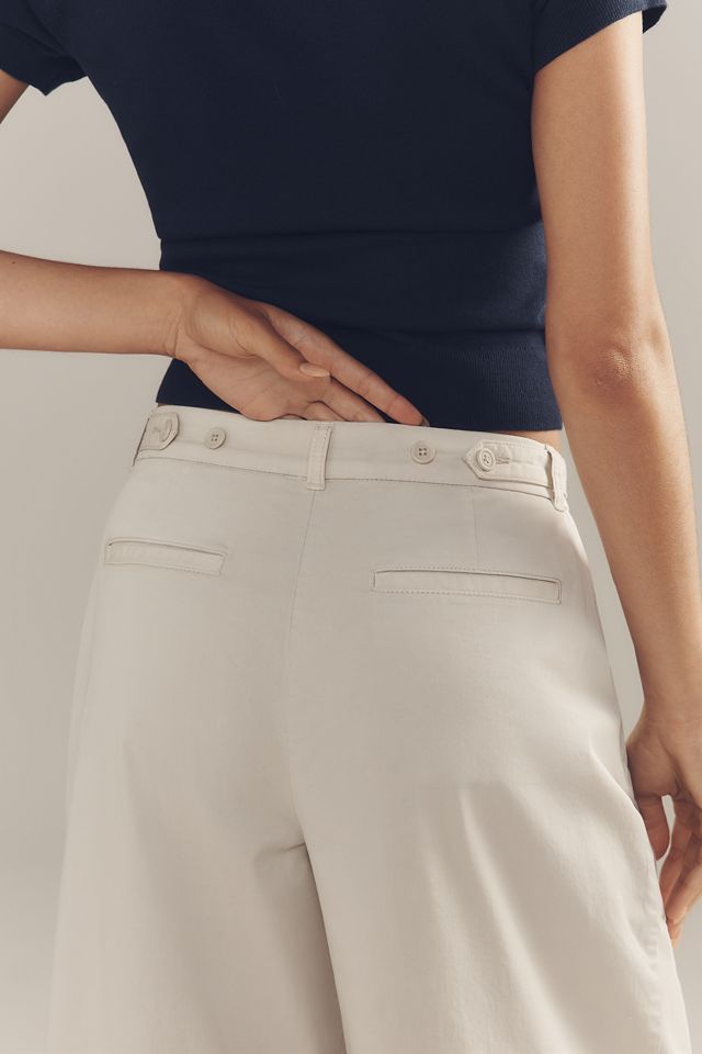 By Anthropologie Low-Rise Pleated Wide-Leg Trousers #5