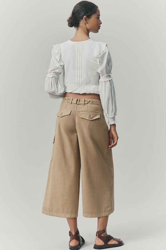 Pilcro Cotton Crop Wide-Leg Pants #2