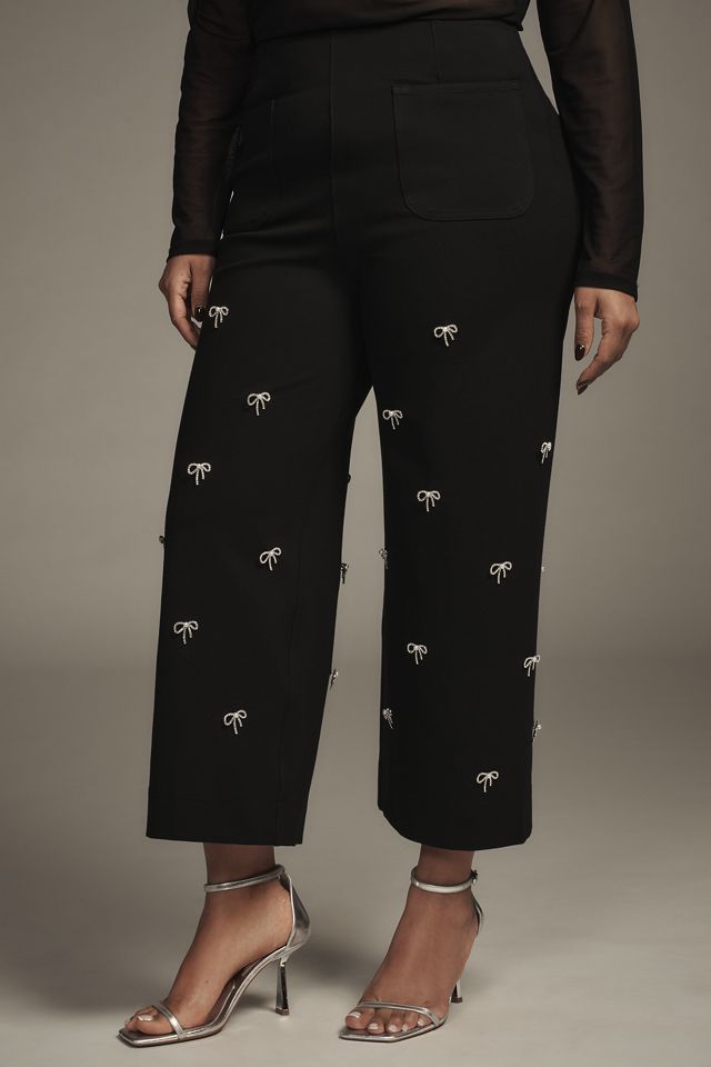 The Colette Bow Crop Wide-Leg Pants by Maeve #5