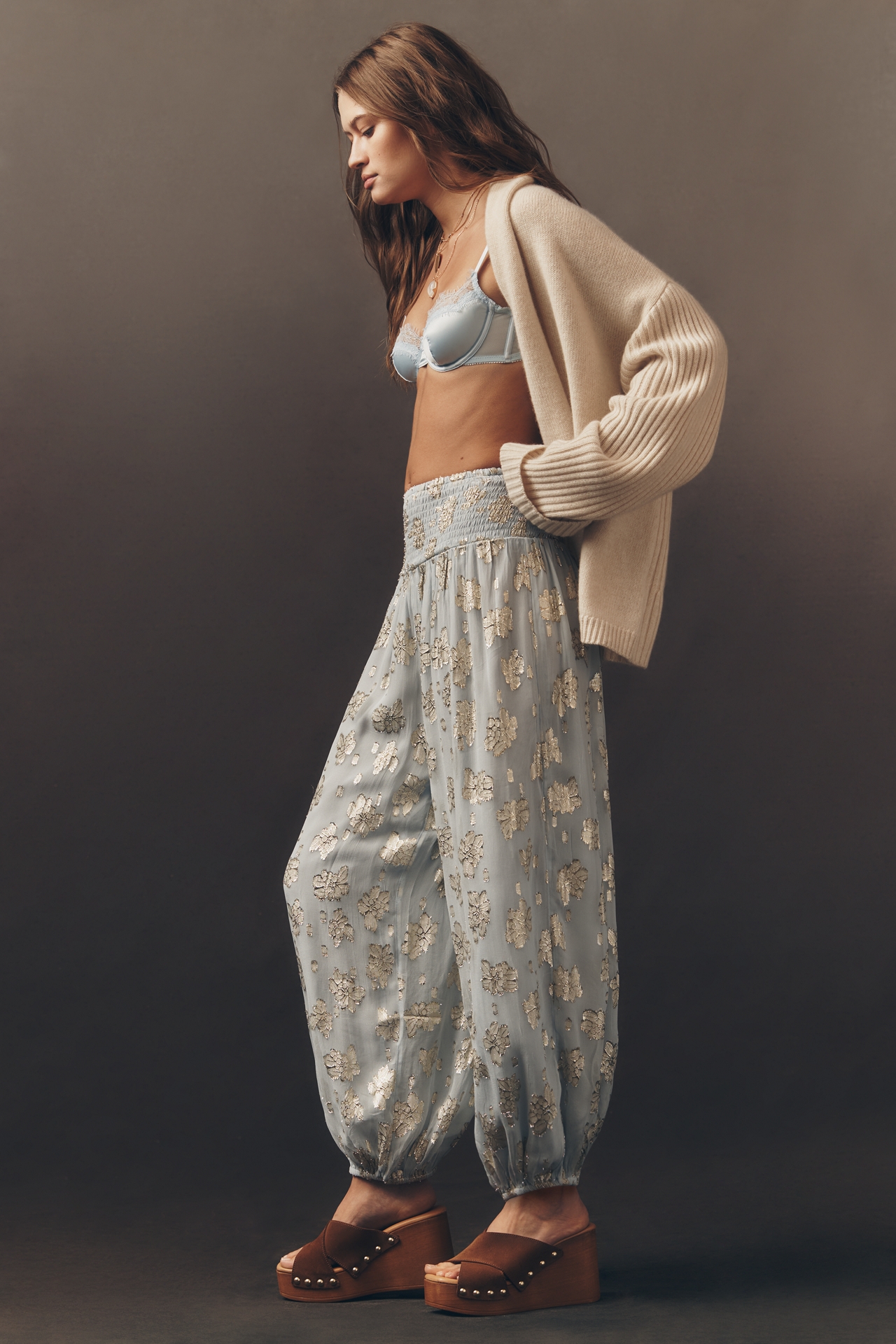 By Anthropologie Deco Metallic Balloon Pants