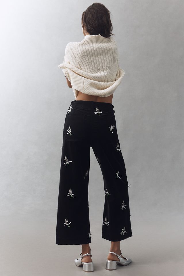 The Colette 3D Bouquets Crop Pants by Maeve #3