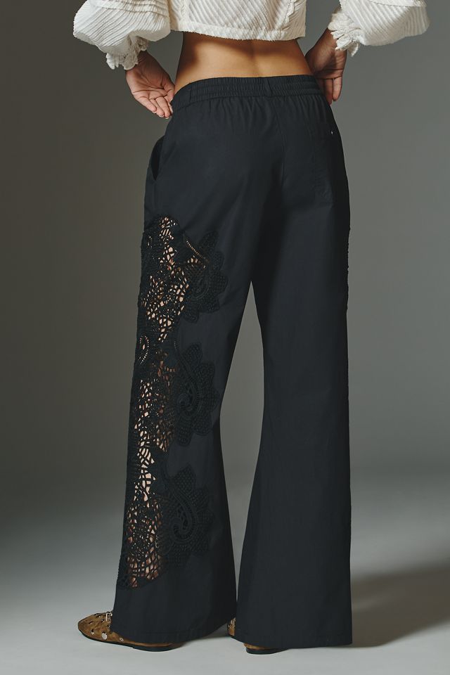 Brooklin Embroidered Track Pants by Maeve #3
