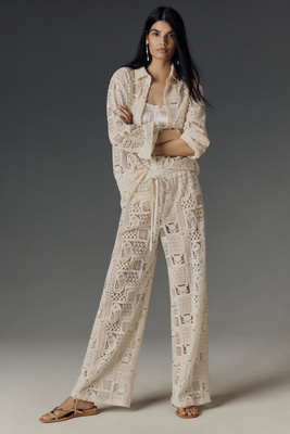 Blithe Lace Pull-on Trousers In White
