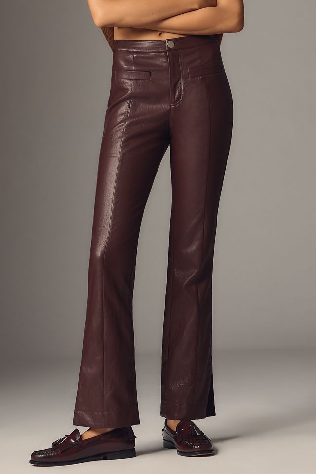 Siempre Faux-Leather High-Rise Flare Trousers #2