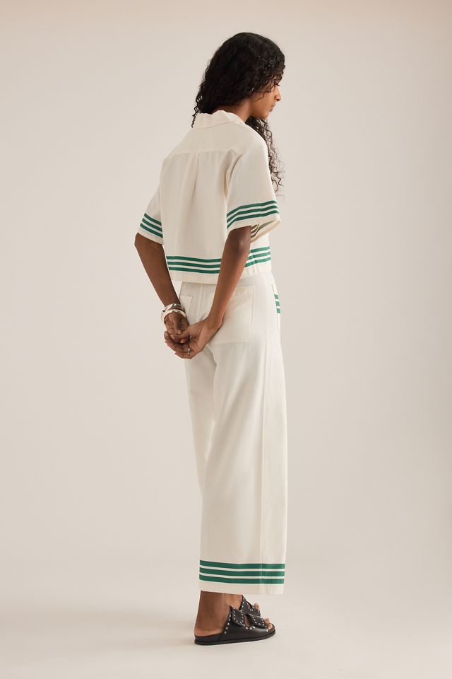 The Tiny Big Sister Stripe Crop Wide-Leg Trousers #4