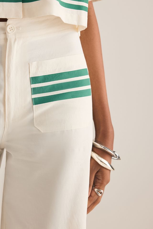 The Tiny Big Sister Stripe Crop Wide-Leg Trousers #5