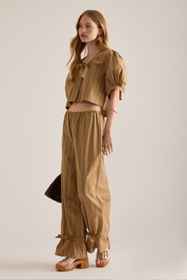 The Tiny Big Sister Stripe Bow Trousers