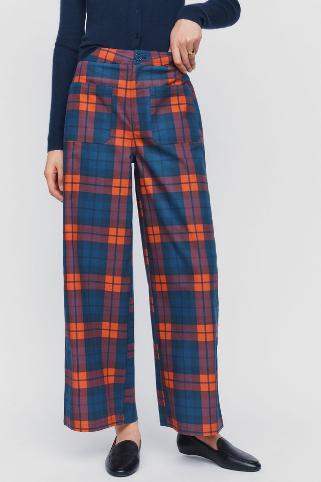 The Tiny Big Sister Checked Mid-Rise Wide-Leg Pants #1