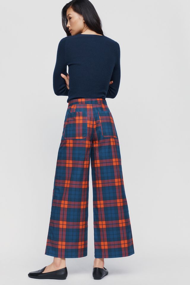The Tiny Big Sister Checked Mid-Rise Wide-Leg Pants #3
