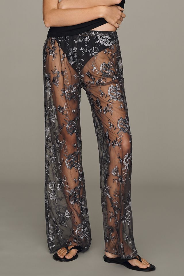 OpéraSPORT Nona Sheer Wide-Leg Pants #1