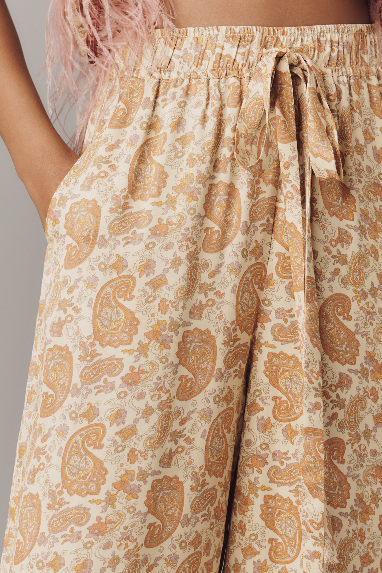 Maude Club Cara Wide-Leg Pull-On Pants