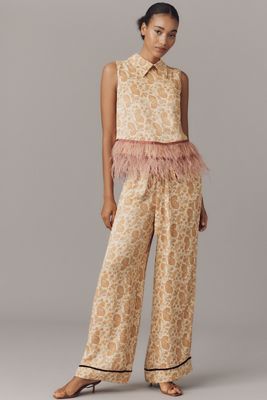 Maude Club Cara Wide-Leg Pull-On Pants