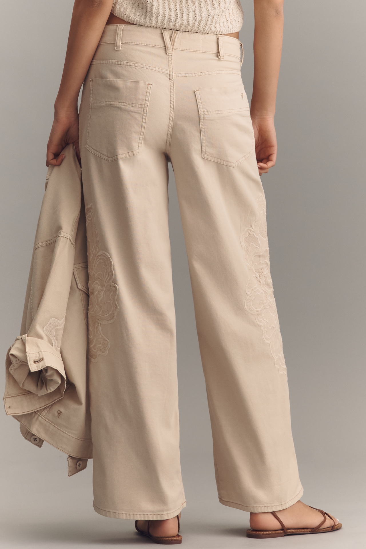 Pilcro Mason Novelty High-Rise Wide-Leg Pants