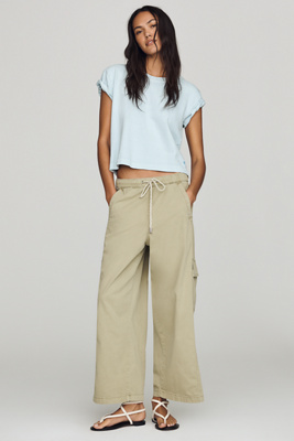 Pilcro Izzie Relaxed Pull On Cargo Barrel Pants | Anthropologie