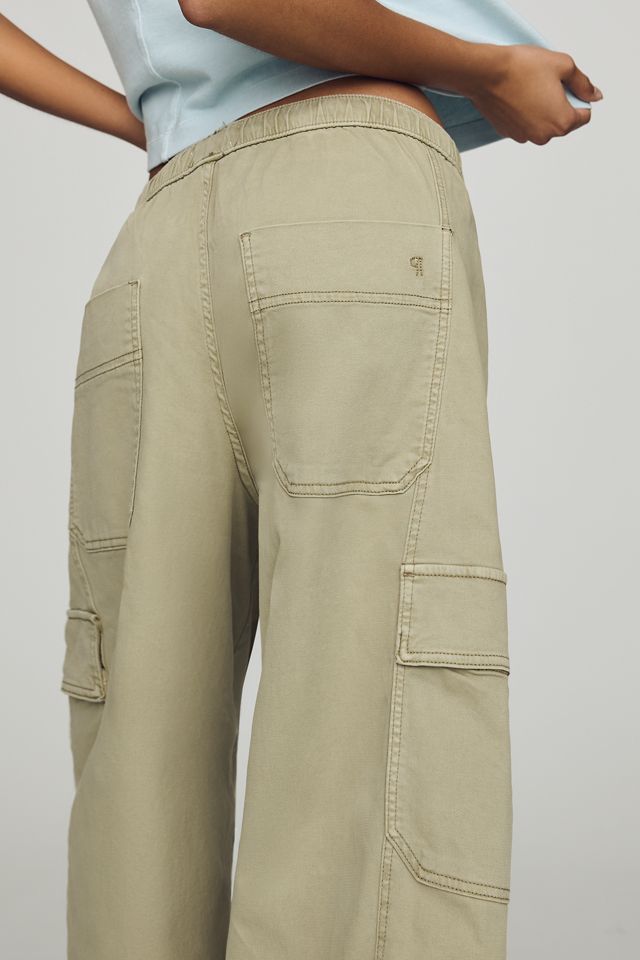 Pilcro Izzie Relaxed Pull On Cargo Barrel Pants | Anthropologie