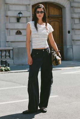 Pilcro Aero Wide-Leg Cargo Pants