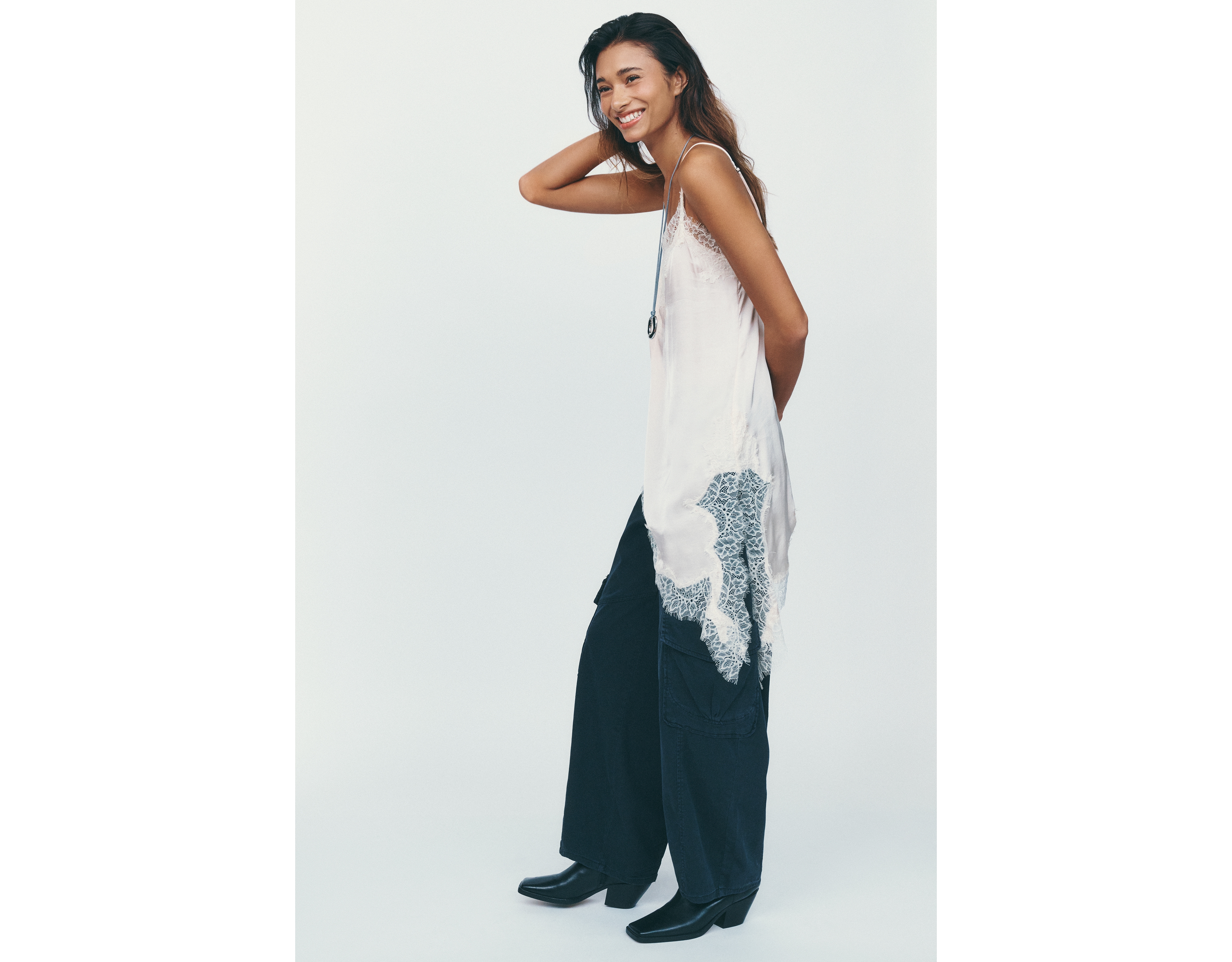 Pilcro Aero Wide Leg Cargo Pants