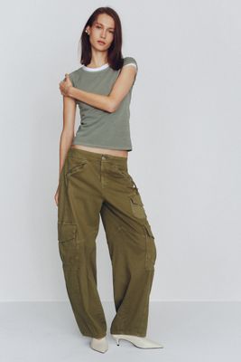 Pilcro Aero Wide-Leg Cargo Pants